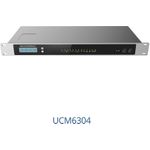 Grandstream Networks UCM6304. Produkttyp: IP Centrex (gehostete/virtuelle IP), Zahl der Benutzer: 2000 Benutzer. Schnittstellentyp Ethernet-LAN: Gigabit Ethernet. AC Eingangsspannung: 100 - 240 V, AC Eingangsfrequenz: 50/60 Hz, Netzteil Ausgangsspannung: 12 V. Breite: 187,2 mm, Tiefe: 485 mm, Höhe: 46,2 mm. Display-Typ: LCD (UCM 6304)