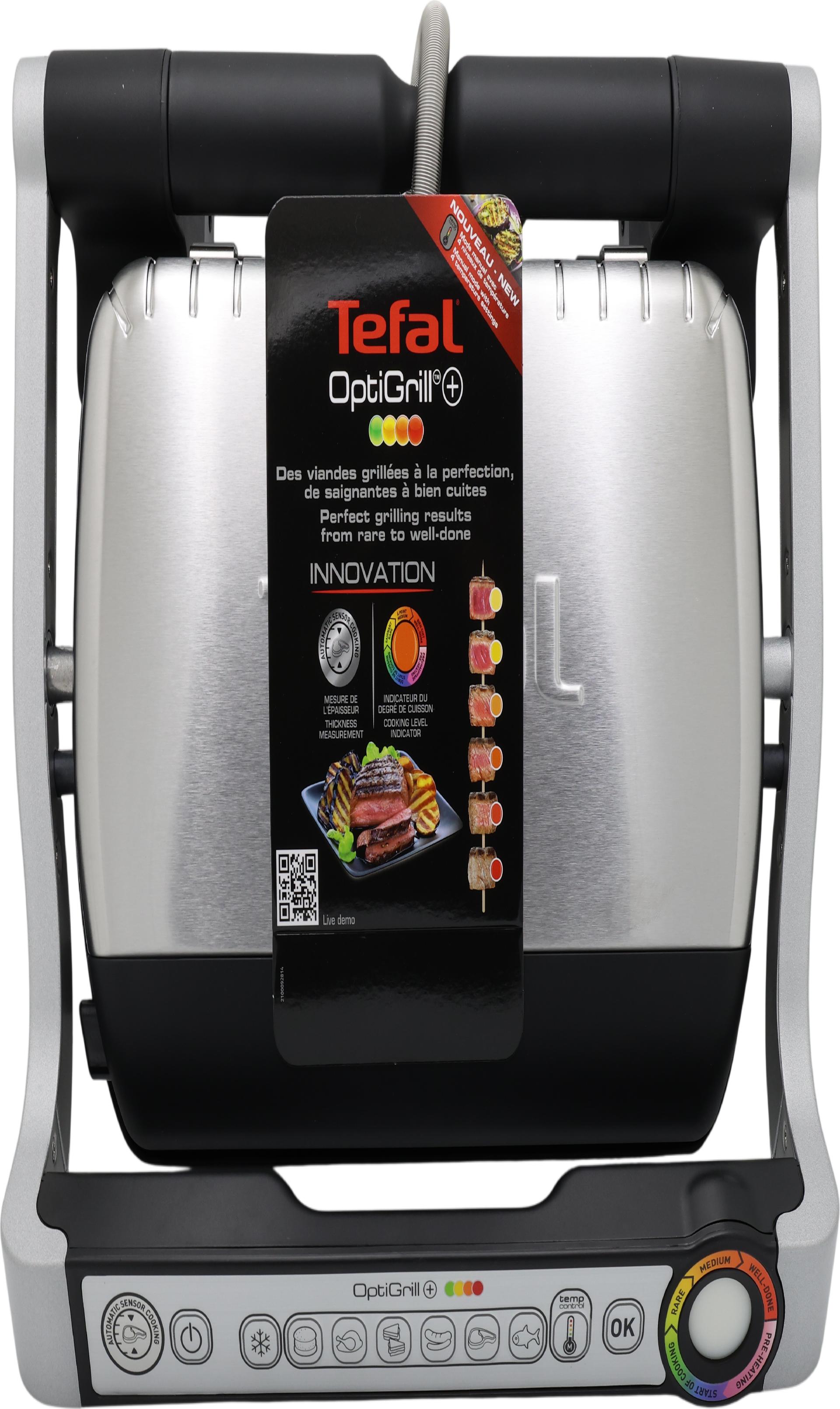 Tefal OptiGrill+ GC712D Kontaktgrill 2000W Silber