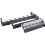 HYGOSTAR Folienspender mit Säge, für 600 mm Folien aus Edelstahl, für Einzelrollen, mit präziser Abreißkante, - 1 Stück (88822)