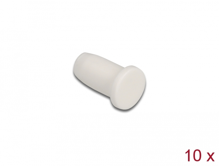 Delock LWL Staubschutzkappe für Steckverbinder 1,25 mm 10 Stück Weiß