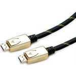 ROLINE 11.04.5920 DisplayPort-Kabel 1 m Schwarz - Gold (11.04.5920)