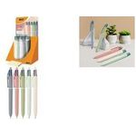 BIC Druckkugelschreiber 4 Colours Mineral Tones, Display Strichstärke 0,32 mm, Strichfarbe: blau, rot, grün, schwarz, - 1 Stück (303302)