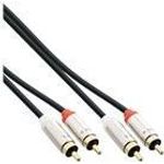 InLine® Slim Audio Kabel 2x Cinch ST/ST, Stereo, 3m (99263)
