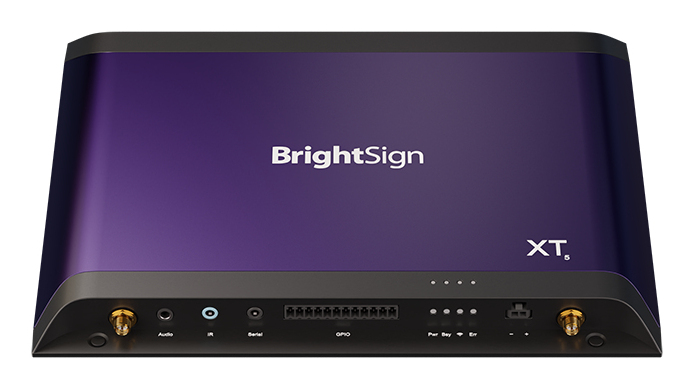 BrightSign XT1145 Digital Signage-Player 256 GB 8K 60fps HDR PoE+ Schwarz,Lila