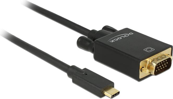 Delock Kabel USB Type-C™ Stecker > VGA Stecker (DP Alt Mode) 1 m schwarz (85261)