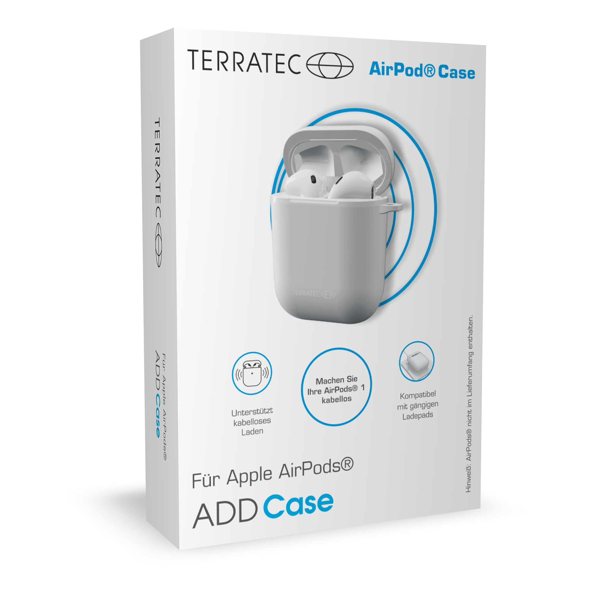 TerraTec ADD Case Ladecase für Apple AirPods (1. Generation) Weiß