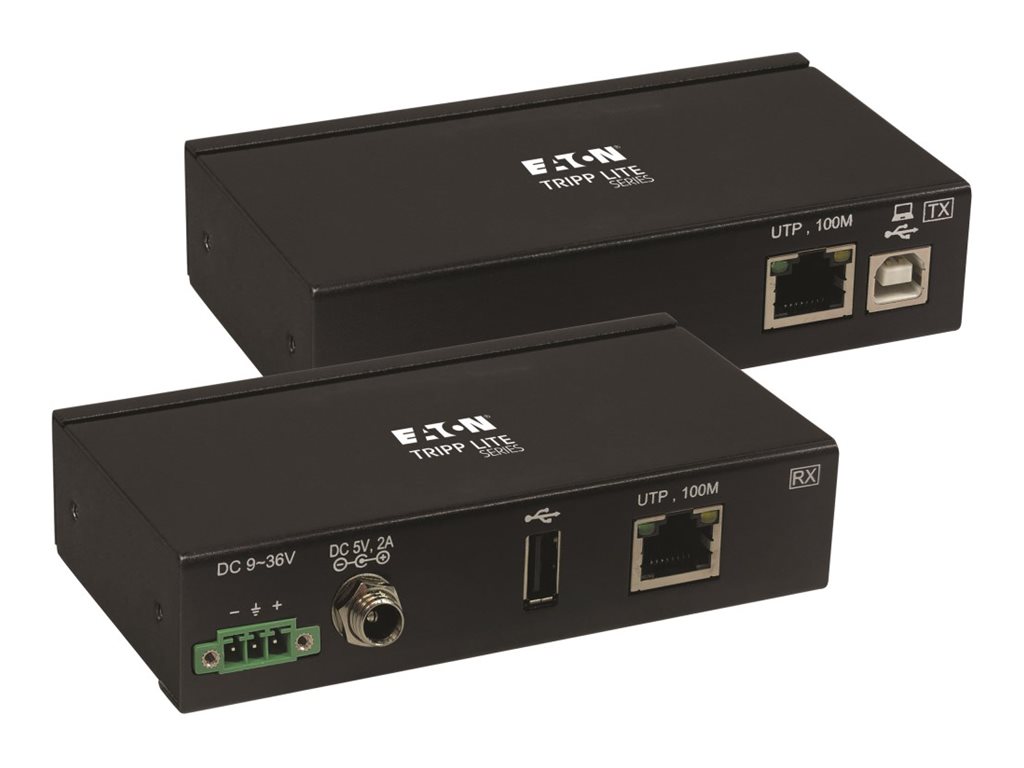 Tripp Lite B203-101-IND-ER USB-über-Cat6-Extender USB 2.0 100 m PoC Schwarz