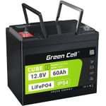 Green Cell CUBE LiFePO4 Spezial-Akku LiFePo-Block Schraubkontakt Li-Ion 12.8 V 60 (GC-LFPGC12V60AH)