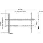 Goobay Basic TV-Wandhalterung Basic FIXED (L), Schwarz - für Fernseher von 94,00cm (37") bis 177,80cm (70") (94-178 cm) bis 35kg (49732)