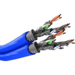 Goobay CAT 7A Duplex-Netzwerkkabel S/FTP PiMF blau - Kupferleiter CU AWG 22/1 (75716)