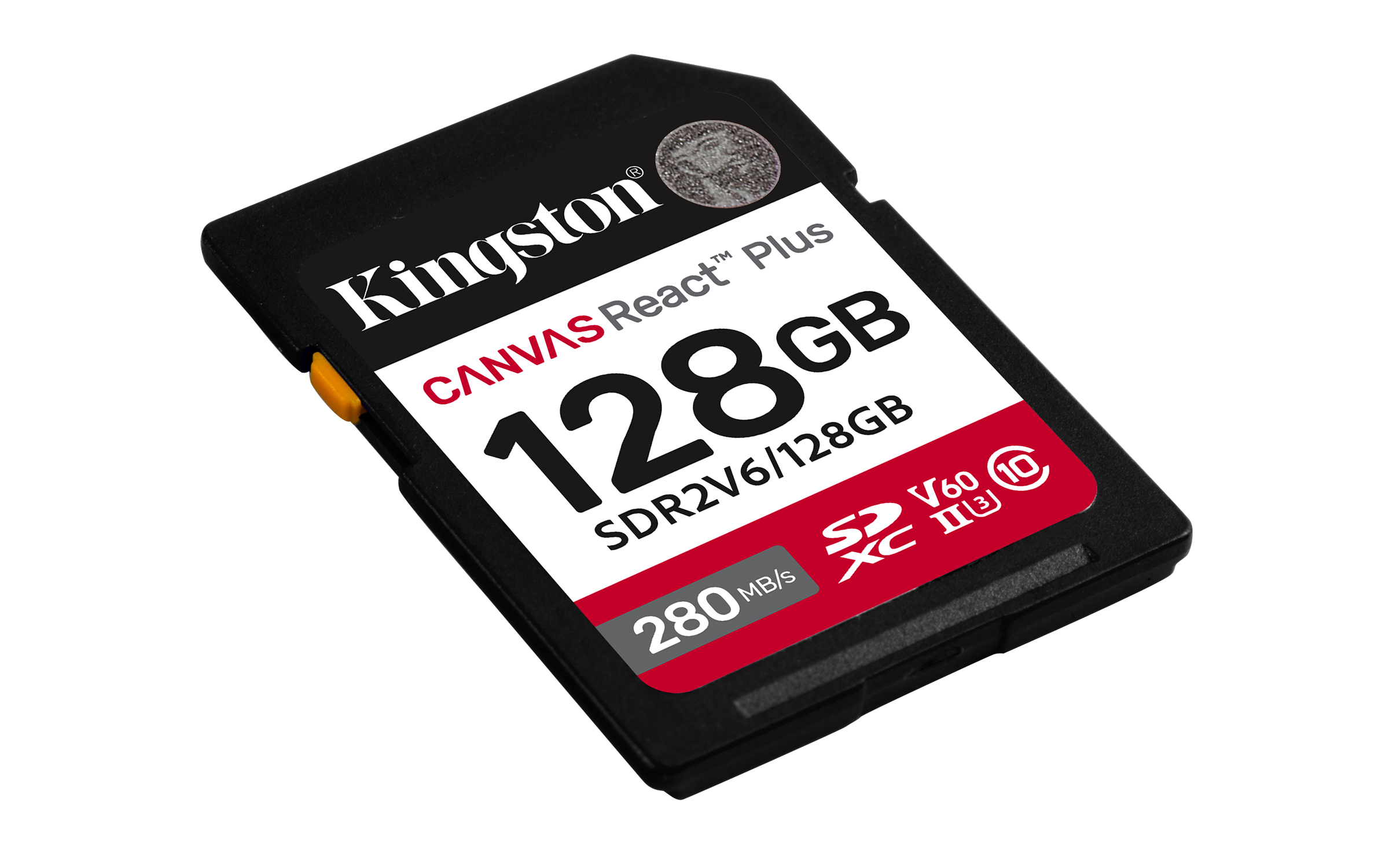 Kingston Canvas React Plus 128 GB SDXC UHS-II V60 U3 Class 10 280 MB/s Schwarz