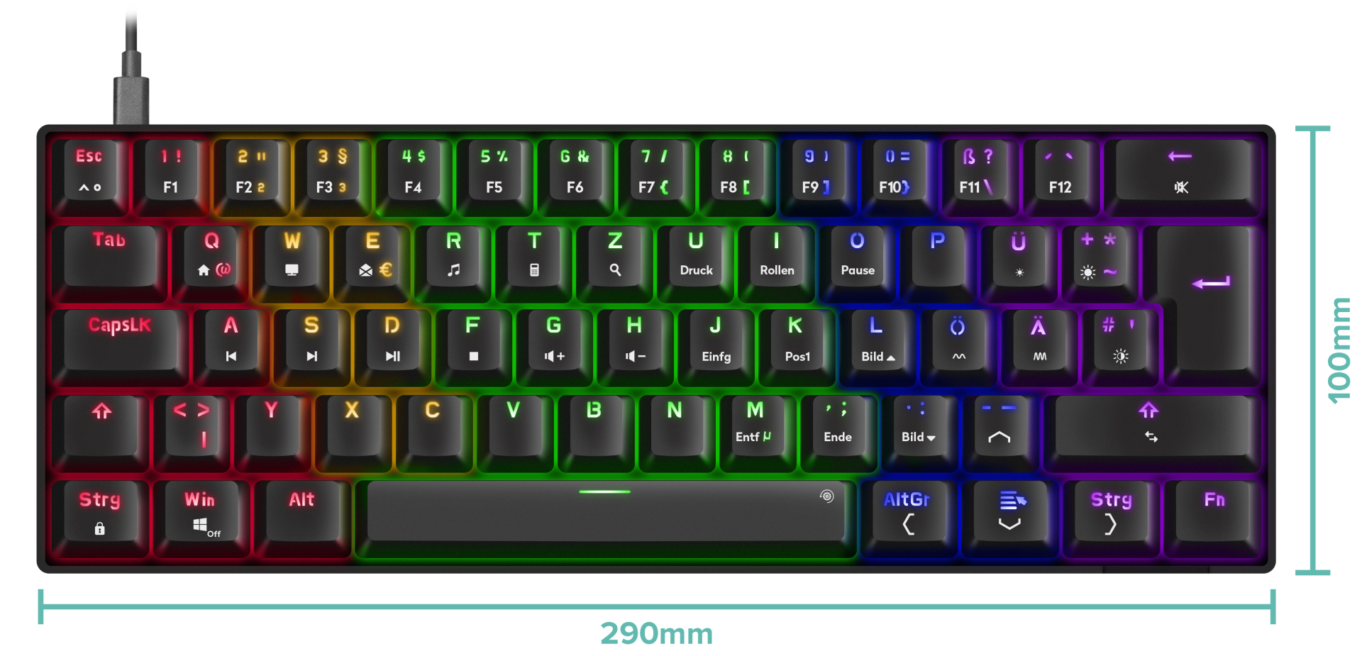 SPEEDLINK ATMOS RGB Mechanische Gaming-Tastatur QWERTZ Schwarz