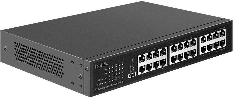 LogiLink Netzwerk-Switch 19'' 24x10/100/RJ45 ports (NS1324)