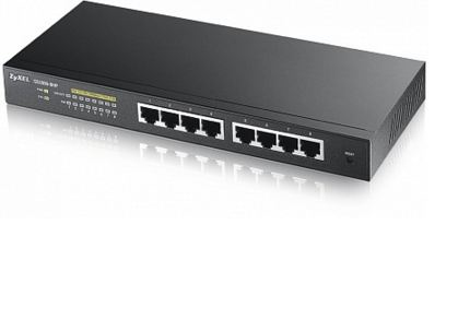 ZyXEL GS1900-8HP 8 x 10/100/1000 PoE+ Smart Switch Schwarz