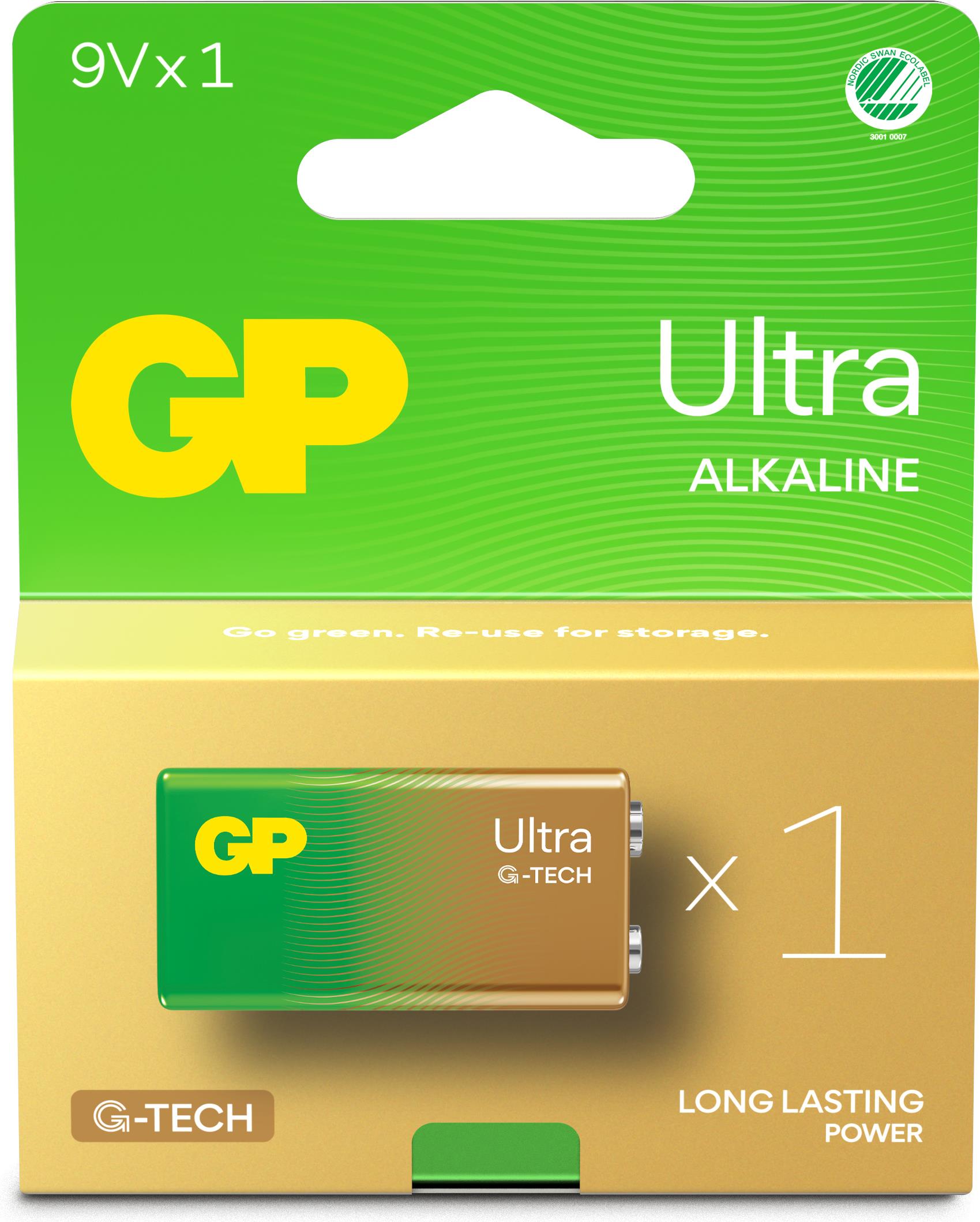 GP Batteries Ultra Alkaline GP1604AU Einwegbatterie 9V Alkali (151434)