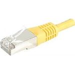 Patchkabel S/FTP, PiMF, CAT.6, gelb, 15,0 m Patchkabel mit besonders schmalem Knickschutz (856921)