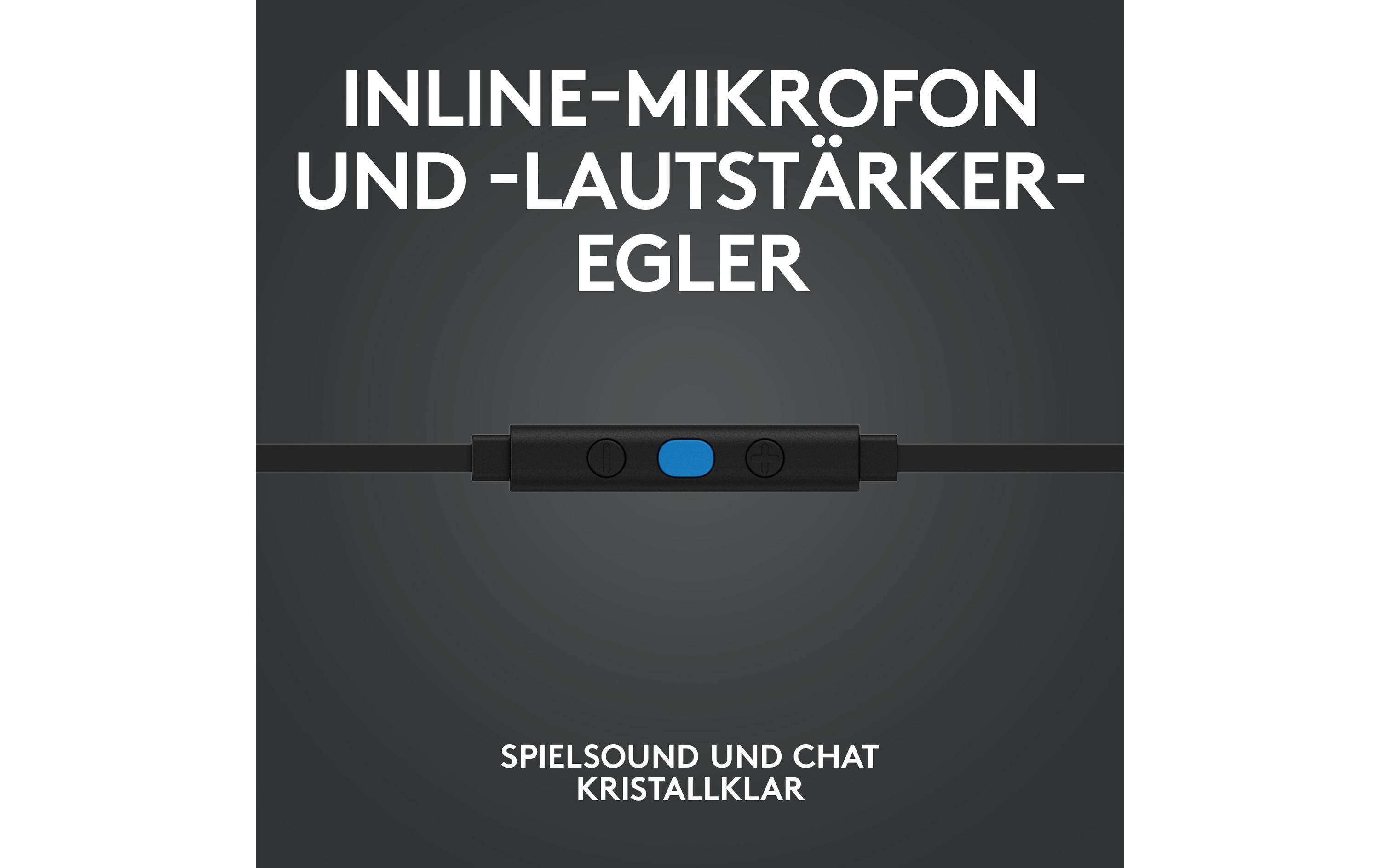 Logitech G G333 Kabelgebundene In-Ear-Gaming-Ohrhörer 3,5 mm USB-C Schwarz