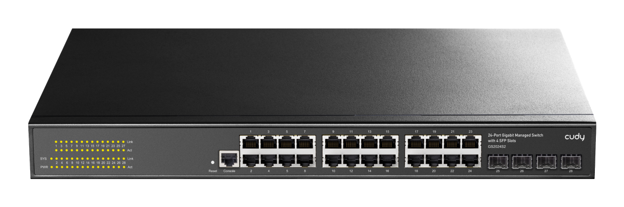 Cudy GS2024S2 Managed L2/L3 Gigabit Switch 24 Ports Schwarz