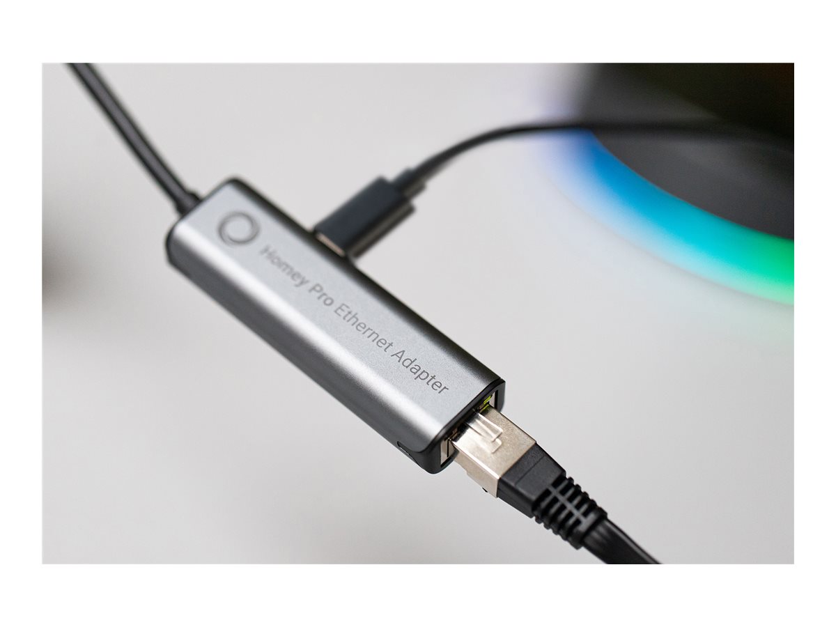Homey Homey Pro Ethernet Adapter USB-C zu RJ45 Grau