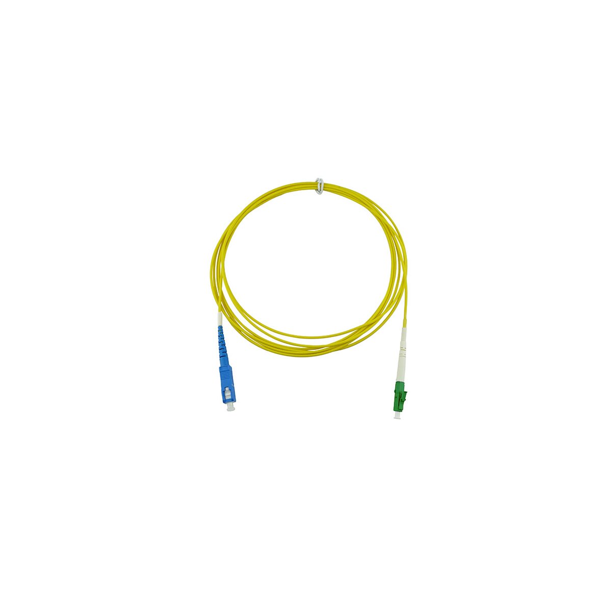 BlueOptics Simplex LWL Patchkabel LC/UPC-SC/APC SM OS2 3 m Blau, Gelb