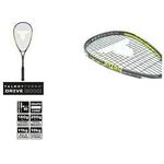 TALBOT torro Squashschläger Drive 2000, schwarz/gelb ausgewogener Allround-Plus Schläger, Konstruktion mit - 1 Stück (251002)