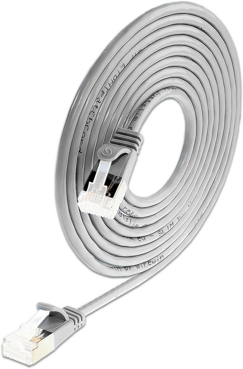 Slim Wirewine SLIM-LS-K6A 0.25 50 Cat6a U/FTP 0,25 m grau