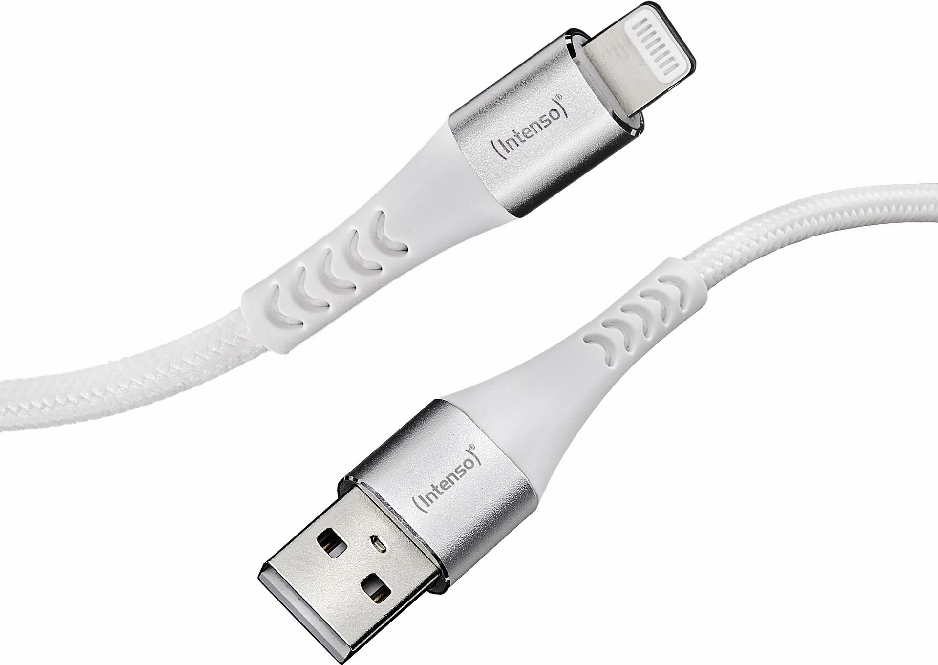 Intenso CABLE USB-A TO LIGHTNING 1.5M/7902102 USB Kabel 1,5 m USB A USB C/Micro USB-A/Lightning Weiß (7902102)