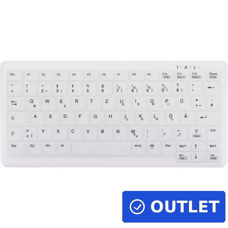 CHERRY AK-C4110 Tastatur RF Wireless AZERTY Französisch Weiß (AK-C4110F-FU1-W/FR) (B-Ware)