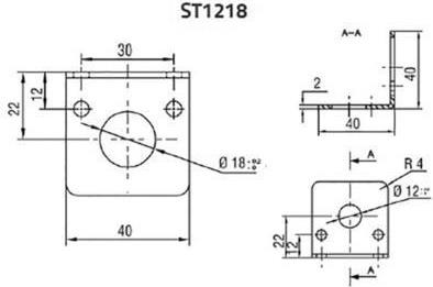 DataLogic Halter ST-1218 (L x B x H) 40 x 40 x 40 mm (95ACC3340)