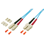 EFB-Elektronik Duplex Jumper SC-SC 50/125µ, OM3, LSZH, aqua, 3.0mm, 0,5m Hersteller: EFB Elektronik (O7413.0,5)
