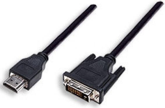 HDMI zu DVI-D Anschlusskabel, schwarz, 1 m Hersteller: Techly (ICOC-HDMI-D-010)