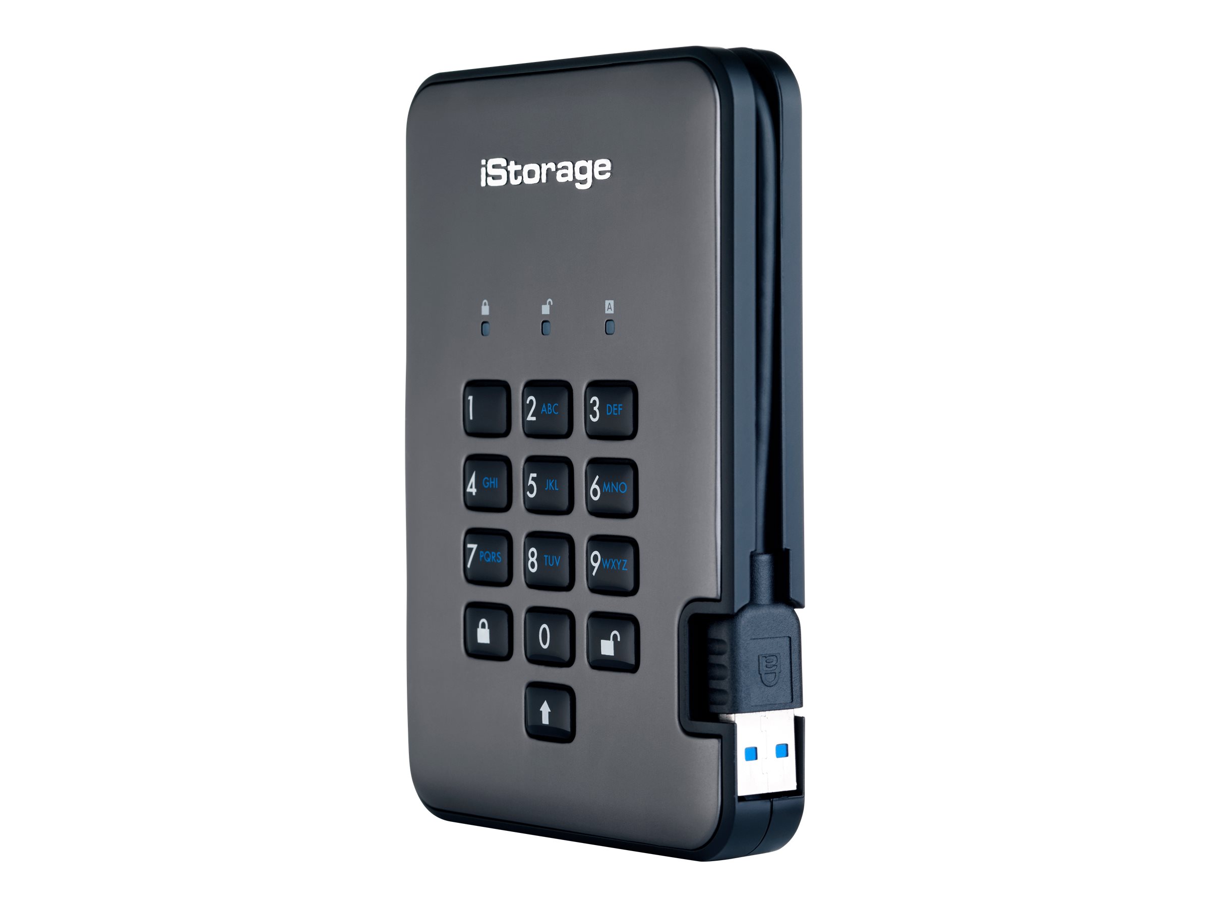 iStorage diskAshur PRO² 5 TB Externe Festplatte 2.5" USB 3.1 Graphite