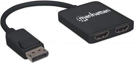 Manhattan DisplayPort to 2-Port HDMI Splitter Hub with MST (152716)
