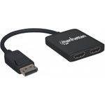 Manhattan DisplayPort to 2-Port HDMI Splitter Hub with MST (152716)