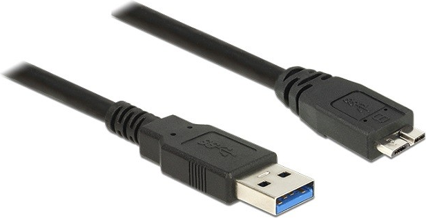 DELOCK Kabel USB 3.0 Typ-A Stecker > USB 3.0 Typ Micro-B Stecker 1,0 m schwarz