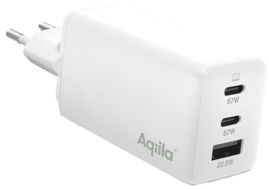 Aqiila Chargebird W3 Ladeadapter 67 Watt Weiß