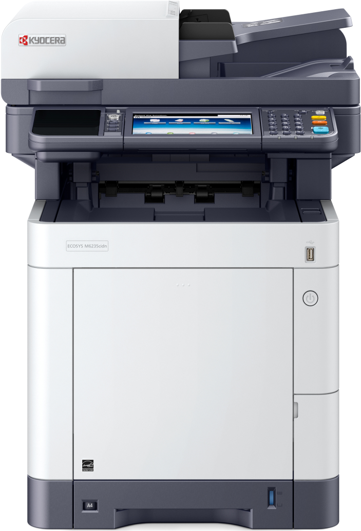 Kyocera ECOSYS M6235CIDN Farb-Multifunktionssystem (3in1: Drucken, Kopieren, Scannen), Bis zu 35 Seiten/min SW oder Farbe (Drucken/Kopieren), 100-Blatt-Originaleinzug mit gleichzeitig beidseitigem Scan (Dual-Scan), Max.: 60 - 220 g/m². (1102V03NL1)