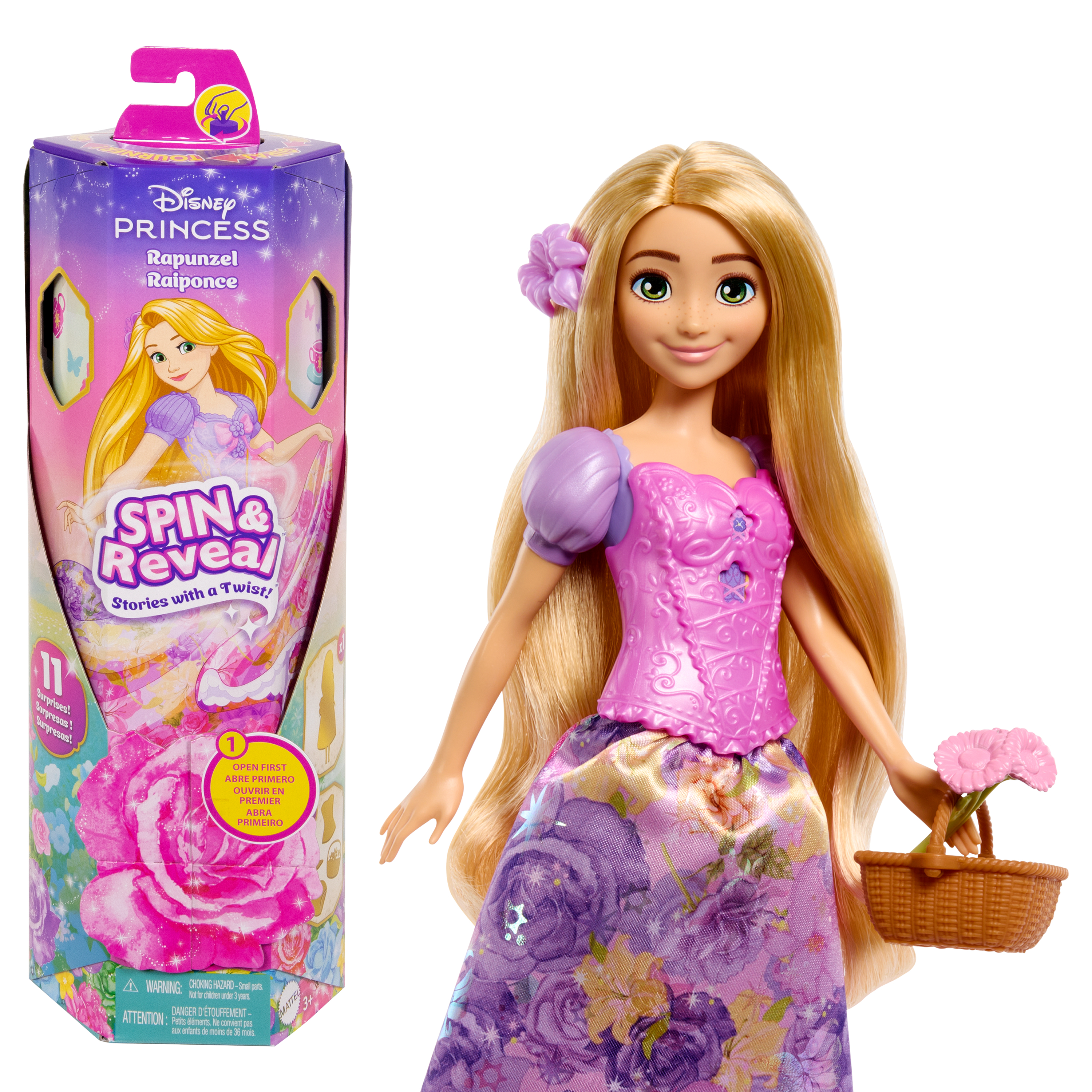Mattel Disney Princess Rapunzel Modepuppe HTV86 Mehrfarbig