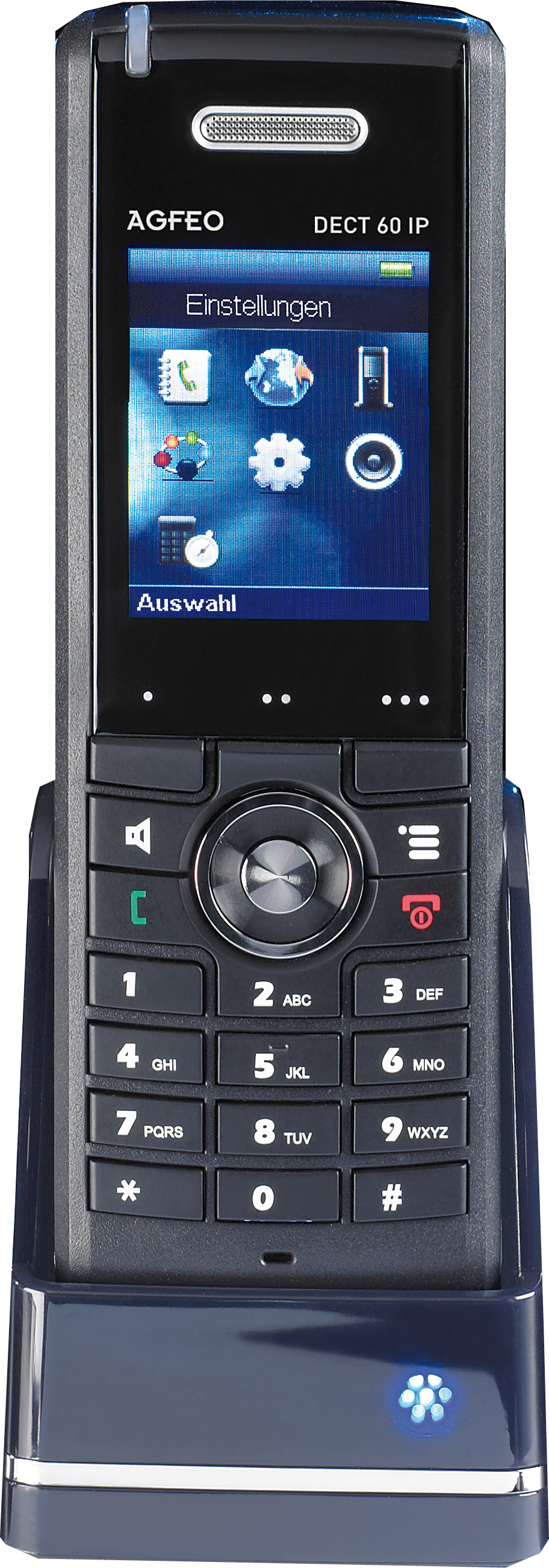AGFEO DECT 60 IP Schnurloses Erweiterungshandgerät DECT VoIP Schwarz