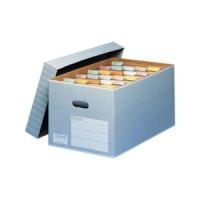 ELBA tric Archiv- und Transportbox für A4, grau-weiß aus stabiler Wellpappe, Maße: (B)350 x (T)585 x (H)300 mm - 1 Stück (83427)