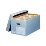 ELBA tric Archiv- und Transportbox für A4, grau-weiß aus stabiler Wellpappe, Maße: (B)350 x (T)585 x (H)300 mm - 1 Stück (83427)