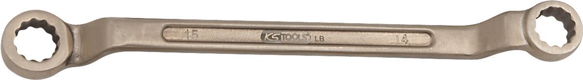 KS TOOLS Werkzeuge-Maschinen GmbH BRONZEplus Doppel-Ringschlüssel gekröpft 13x15 mm (963.7388)