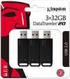 Kingston Technology DataTraveler DT20 USB-Stick 32 GB USB Typ-A 2.0 Schwarz (DT20/32GB-3P)