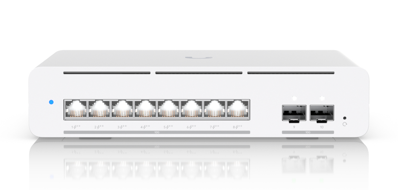 Ubiquiti UniFi Pro XG 8 PoE 8 x 10G PoE++ L3 Managed Switch Grau