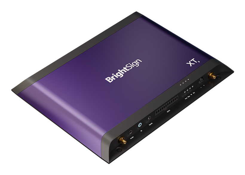 BrightSign XT1145 Digital Signage-Player 256 GB 8K 60fps HDR PoE+ Schwarz,Lila
