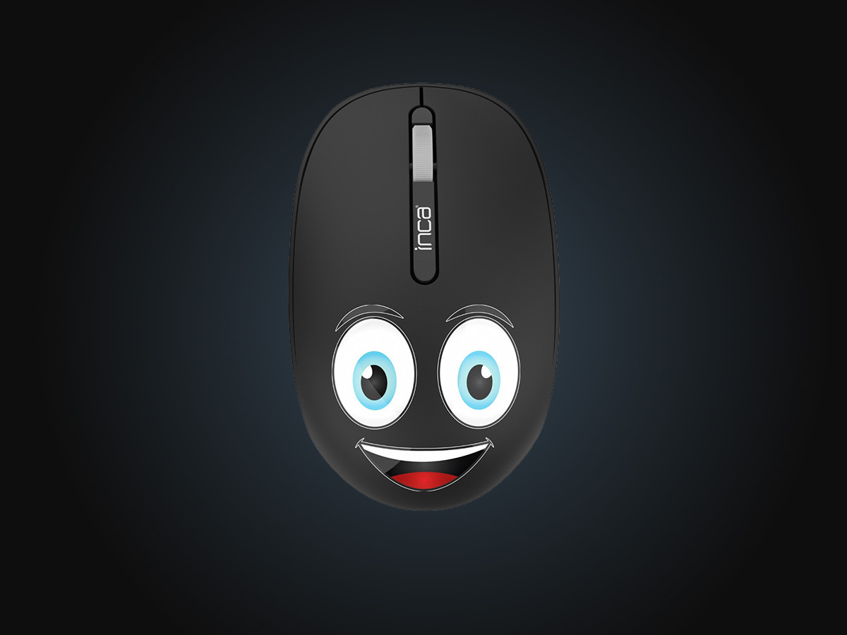 INCA WEENY IWM-245RS Kabellose Maus 1200 DPI 3 Tasten RF Wireless Schwarz