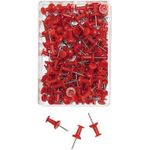 WEDO Pinnwand-Nadeln, rot, Inhalt: 100 Stück Nadellänge: 12 mm, Kopfdurchmesser: 10 mm, in Klarsichtdose (54 202)
