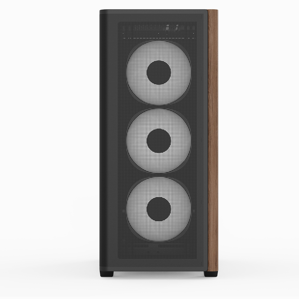 Aerocool D501A-G-WT-V2 PC-Gehäuse Midi Tower ATX Schwarz, Holz
