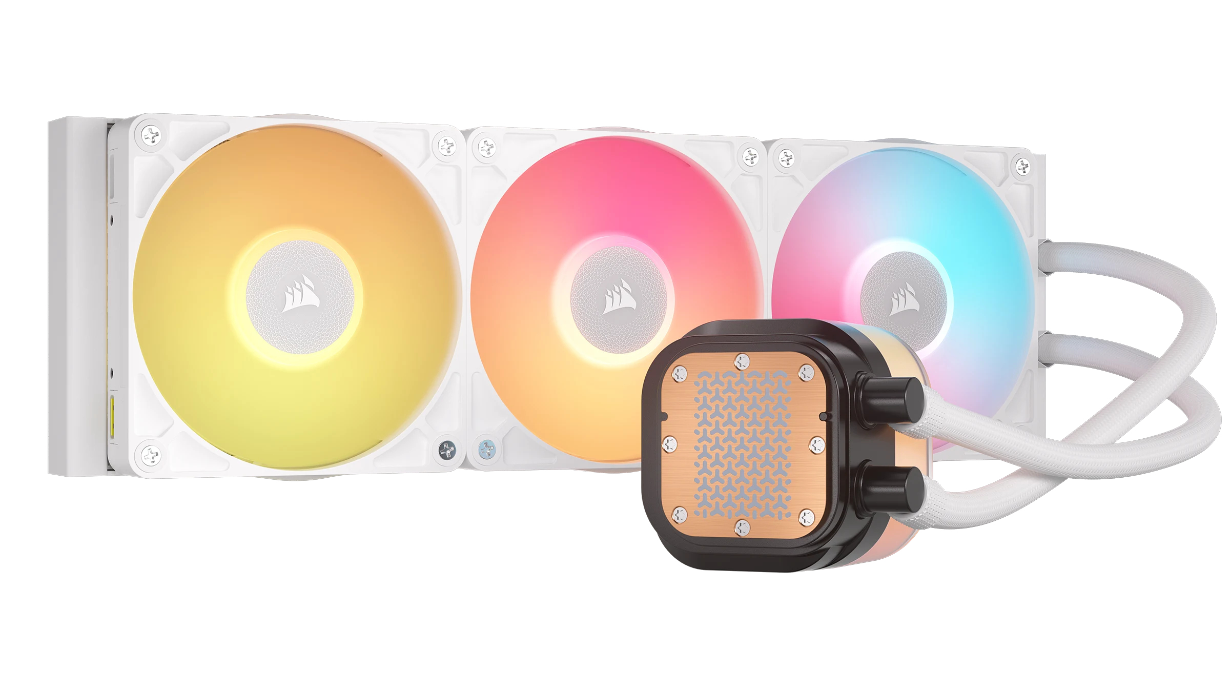 Corsair iCUE Link TITAN 360 RX LCD 360 mm All-in-One-Flüssigkeitskühler Weiß