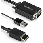 StarTech.com 2 m (6.6 ft.) VGA to HDMI Adapter Cable with USB Audio (VGA2HDMM2M)